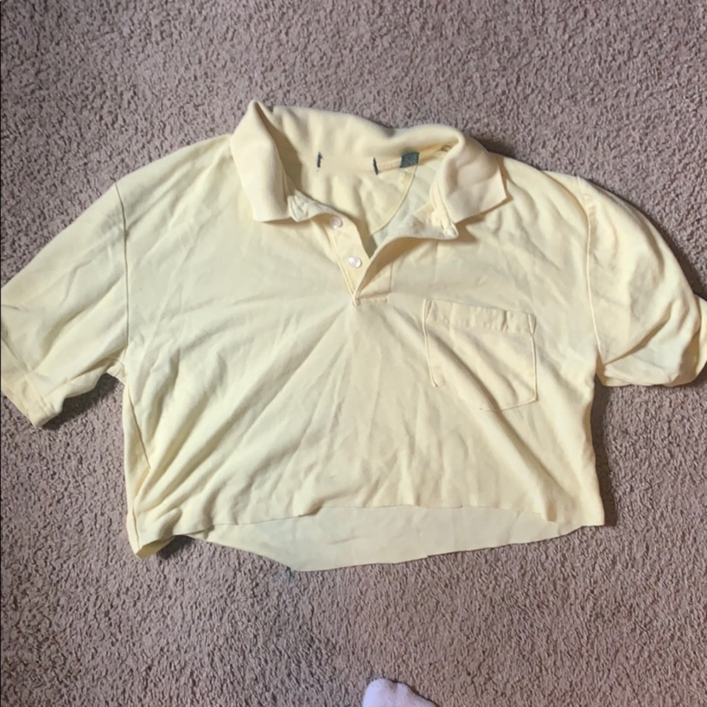 Cropped Yellow Polo